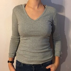 Grey Long Sleeve Top